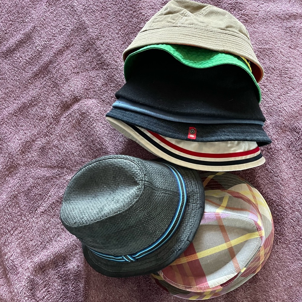 90s Vintage Y2K Bucket Hats + 2 free fedoras